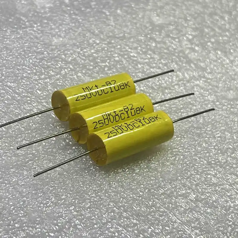 10PCS/LOT MKT-82 250V  1.8UF  185K 1U8K Through-core High Frequency Treble Divider Stepless Axial Film Capacitor