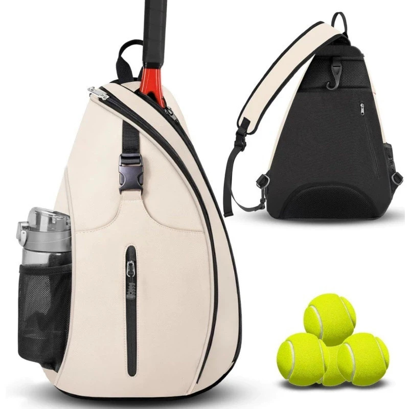 Badminton Bag Outdoor Training Shoulder Backpack Racket Storage Pack Multifunctional Sports Crossbody Bags with Bottle Pocket