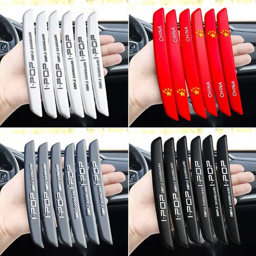 

6Pcs Auto Car Door Edge Protection Guards Buffer Trim Molding Protection Strip Scratch Protector Car Door Crash Bar for Audi BMW