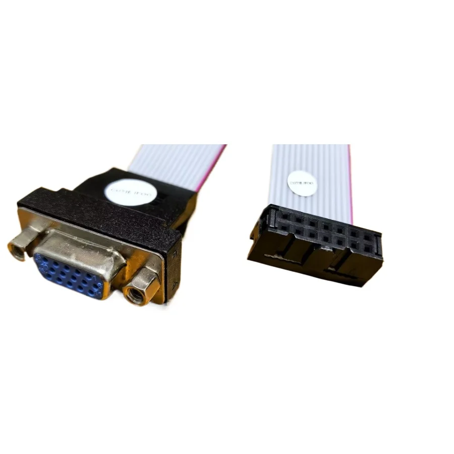 Mainboard Graphics Card DB CRT VGA Interface 2.54mm FC-14P 14Pin Female To 15Pin Host Case Bracket GPU Extension Cable 20cm