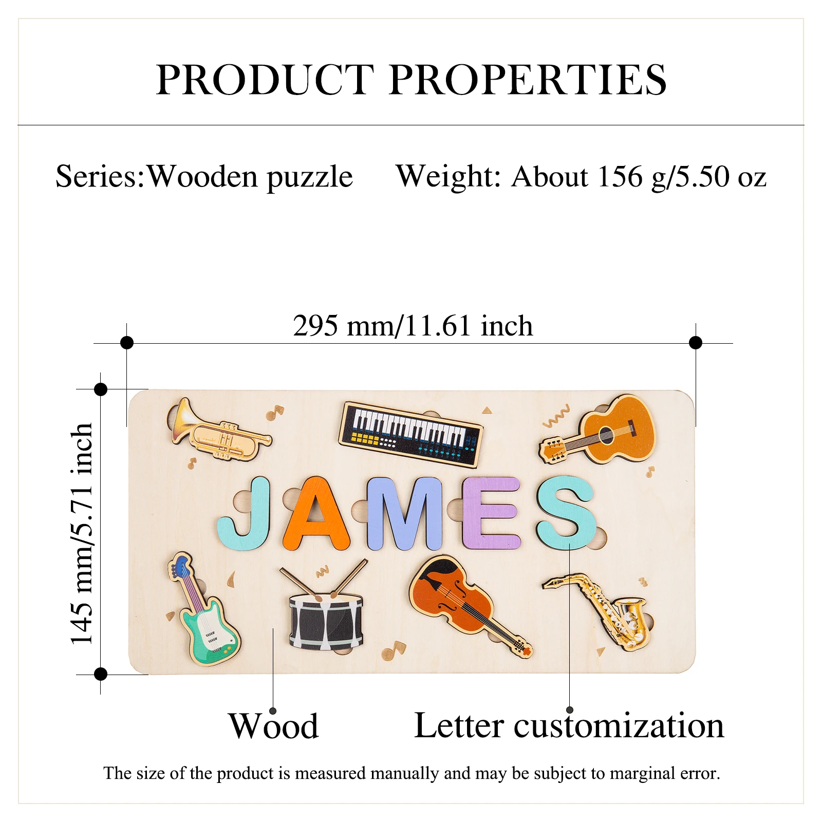 Personalized Wooden Name Puzzle Puzzle Toys For Toddlers Customized First Name Gifts for Baby Kids