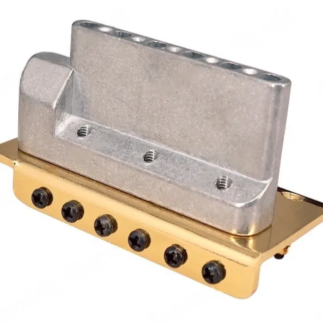 

Electric Guitar Single Rocker Bridge SQ ST Single Rocker Tremolo System Tailpiece Bridge Concave String Tremolo Gold