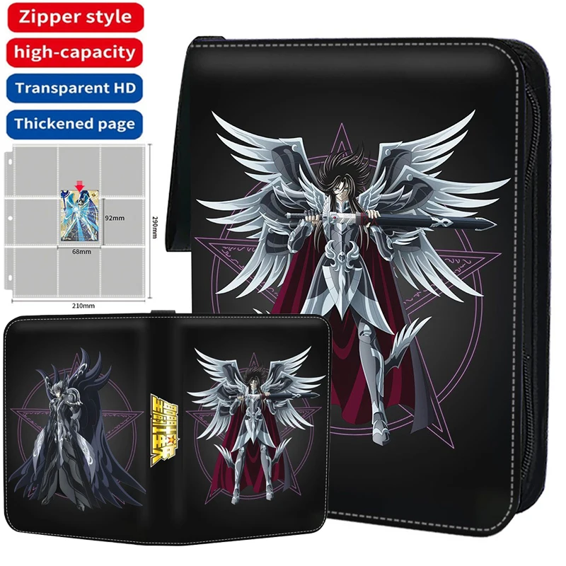 

4/9 Pocket Saint Seiya Card Binder Collector Book Folder Zipper Anime Trading Game Card Album Holder with 50 inner Pages