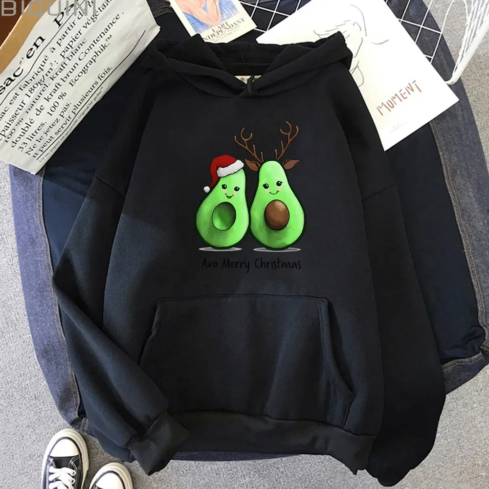 Vrolijk Kerstfeest Leuke Avocado Fruit Gedrukt GraphicTops Hoge kwaliteit Hoodies Casual Truien Cartoon Sweatshirts Heren Lange mouw