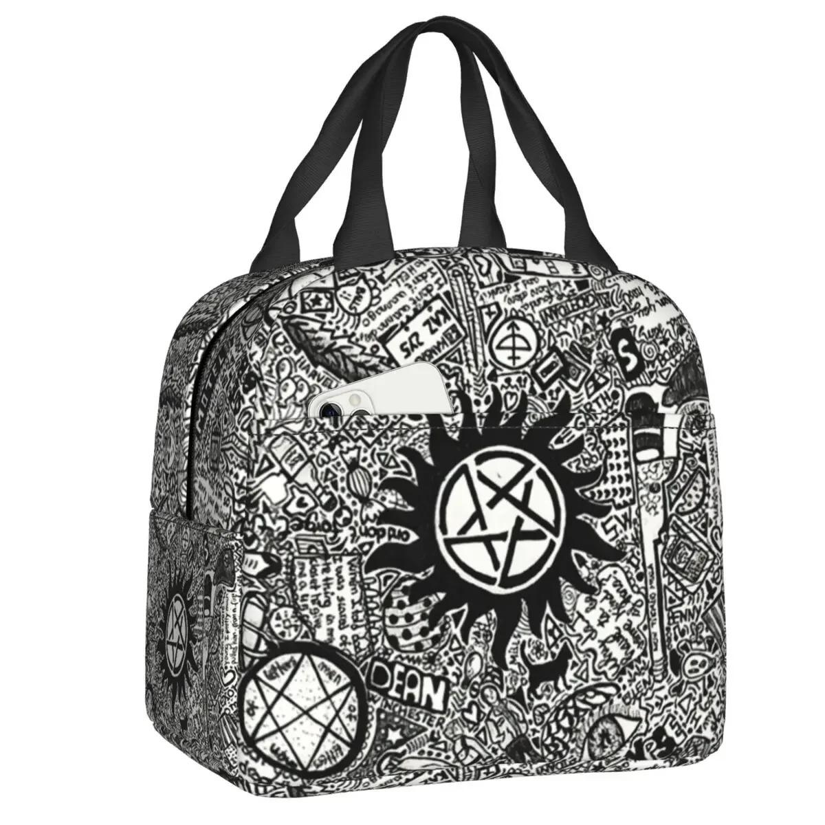 Bolso de mano Supernatural con aislamiento para mujer, bolsa térmica para el almuerzo, negocios familiares, Winchester Things, Cooler, Bento Box, Camping al aire libre