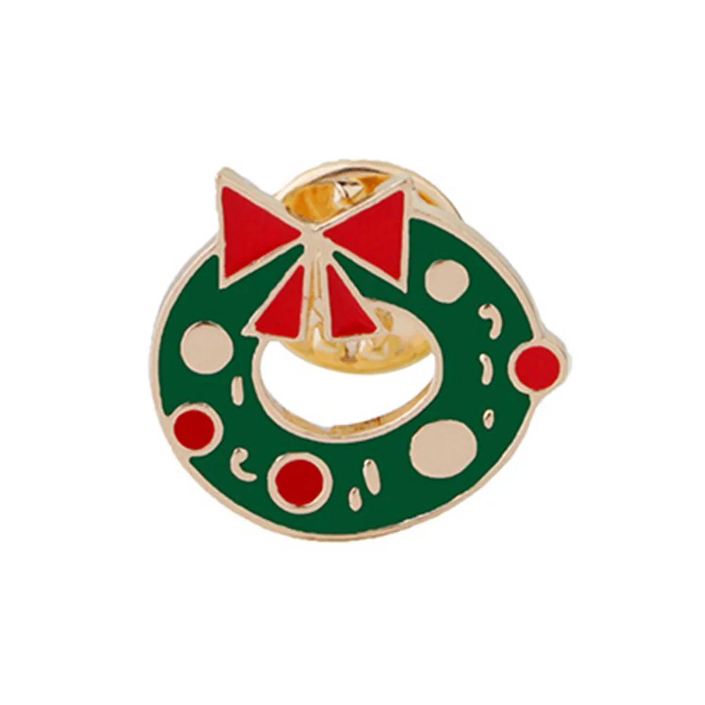 

6pcs Christmas Brooch Collar Needle Party Decor Kid European Girl Gifts Jewelry Accessories Fashion Earrings Holiday