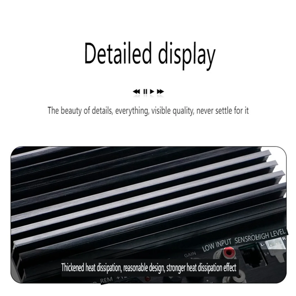 Car Audio 12V Single-Channel Bass Amplifier High-Power Car Amplifier Digital Amplifier Board