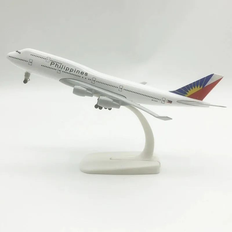 

Металлическая модель самолета B747 Philippines Airways, 20 см, миниатюрные самолеты, масштаб 1/300, коллекционные декоративные модели, игрушки для мальчиков