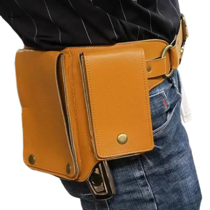 X7YA Steampunk Belt Festival Bag Hip Bags for Women Men Fanny Pack