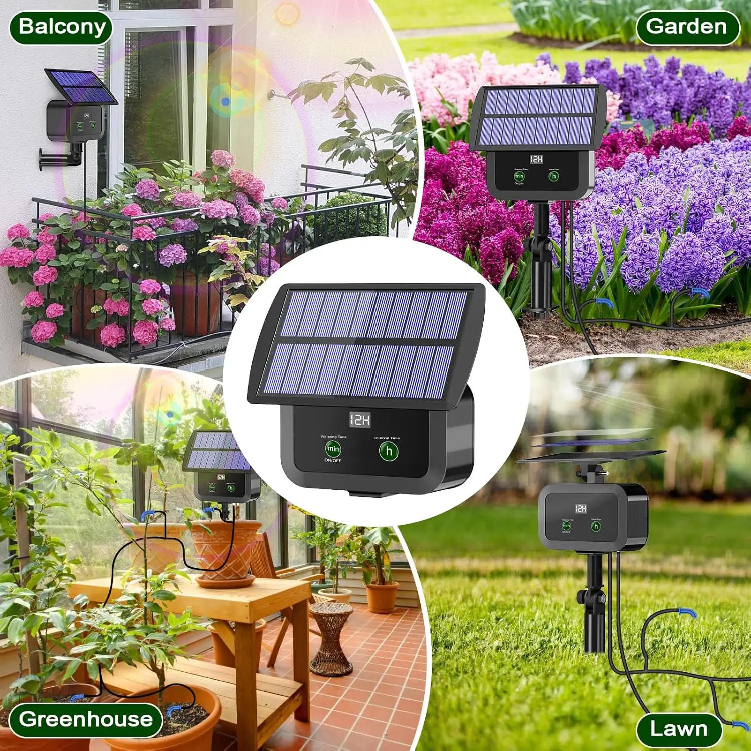 Solar Automatic Irrigation System Plant Watering System KitSmart Humidity Detection for the Balcony Plant Bed and Green Home
