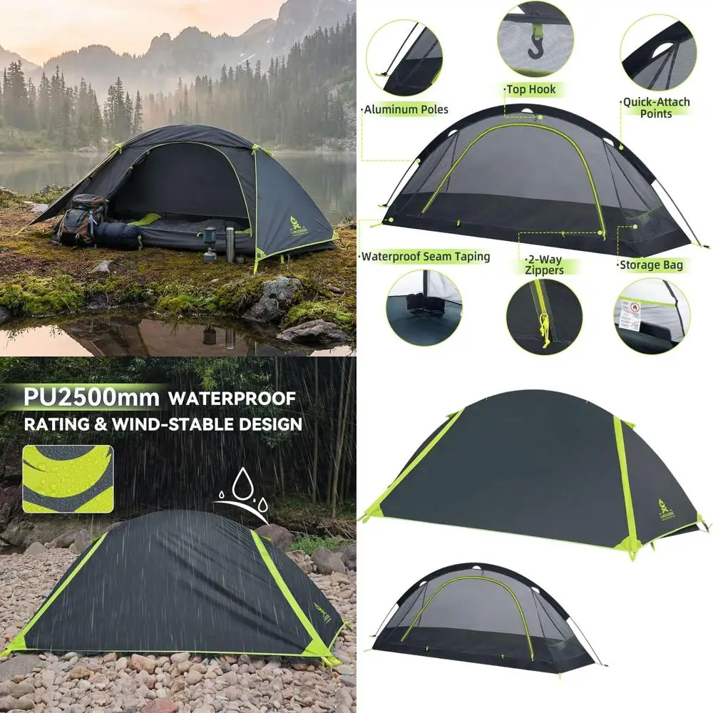 

Легкая водонепроницаемая одноместная палатка для активного отдыха: идеально подходит для походов, велопрогулок и кемпинга на мотоцикле.