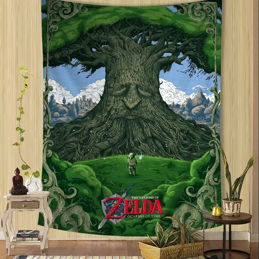 90X150CM The Legend Zelda Large Wall Tapestry Hanging Hippie Bohemian Wall Tapestry Mandala Home Decor Art Aesthetic Wall Decor