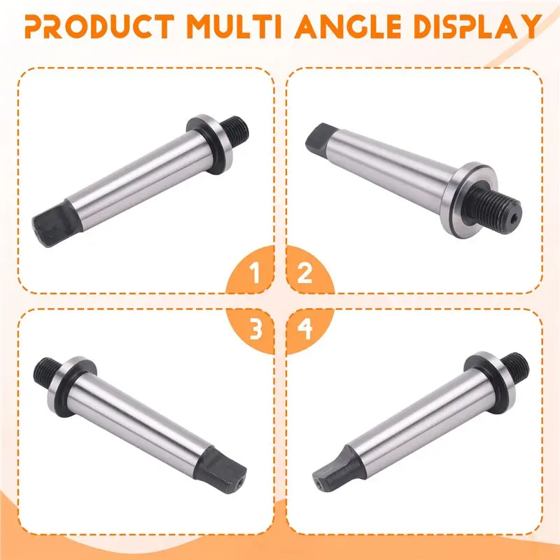 [NEW!A93G】 2Mt Shank To 1/2 Inch -20 Threaded Drill Chuck Arbor Hardened Morse Taper Mt2 Adapter