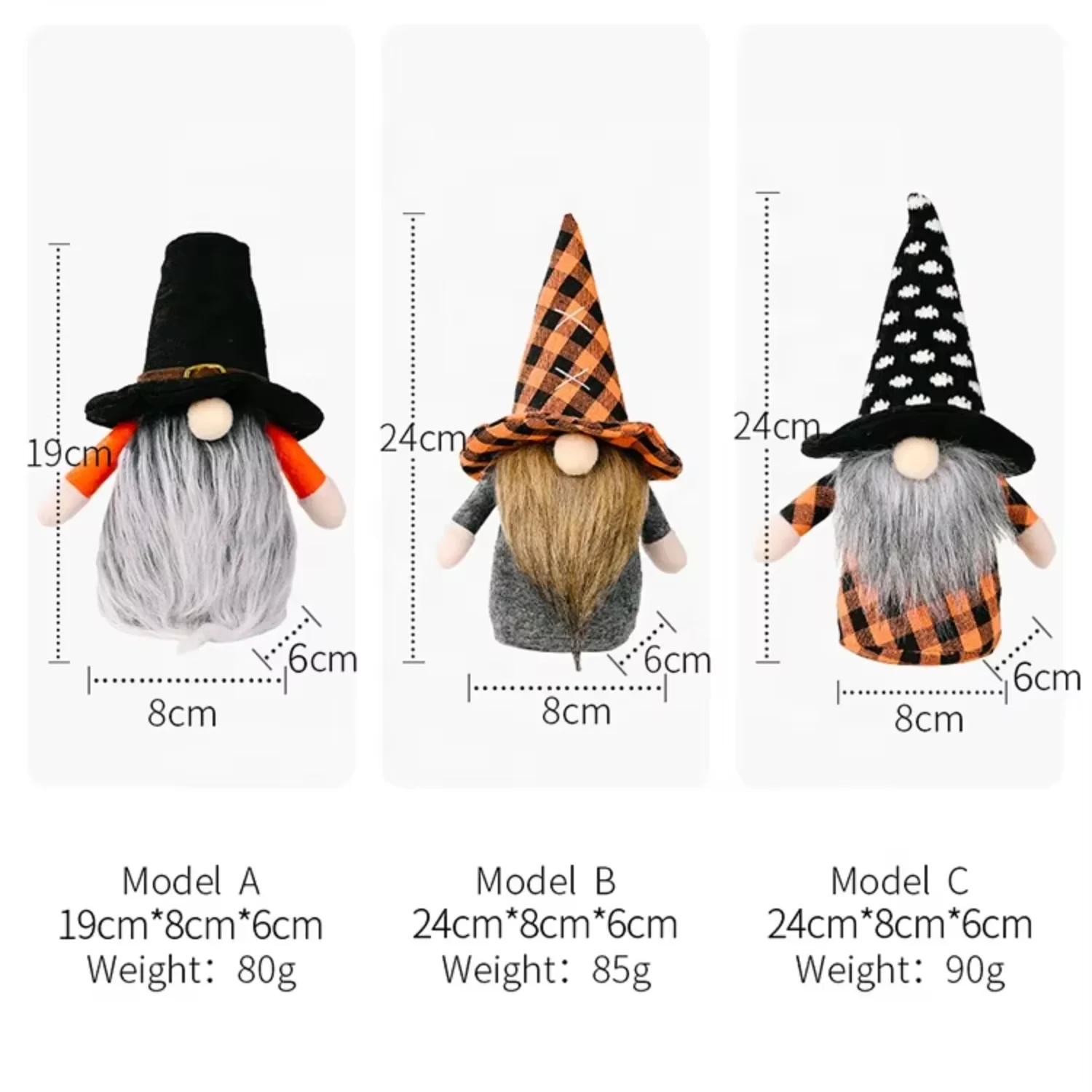 Handmade Stuffed Gnomes Gonk Cloth Faceless Plush Halloween Gnomes For Halloween Decor