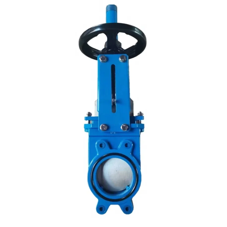 

Factory price cast iron DN400 16inch knife gate Hidden pole bidirectional Pulp hydraulic valve for Ore /mineral pipeline