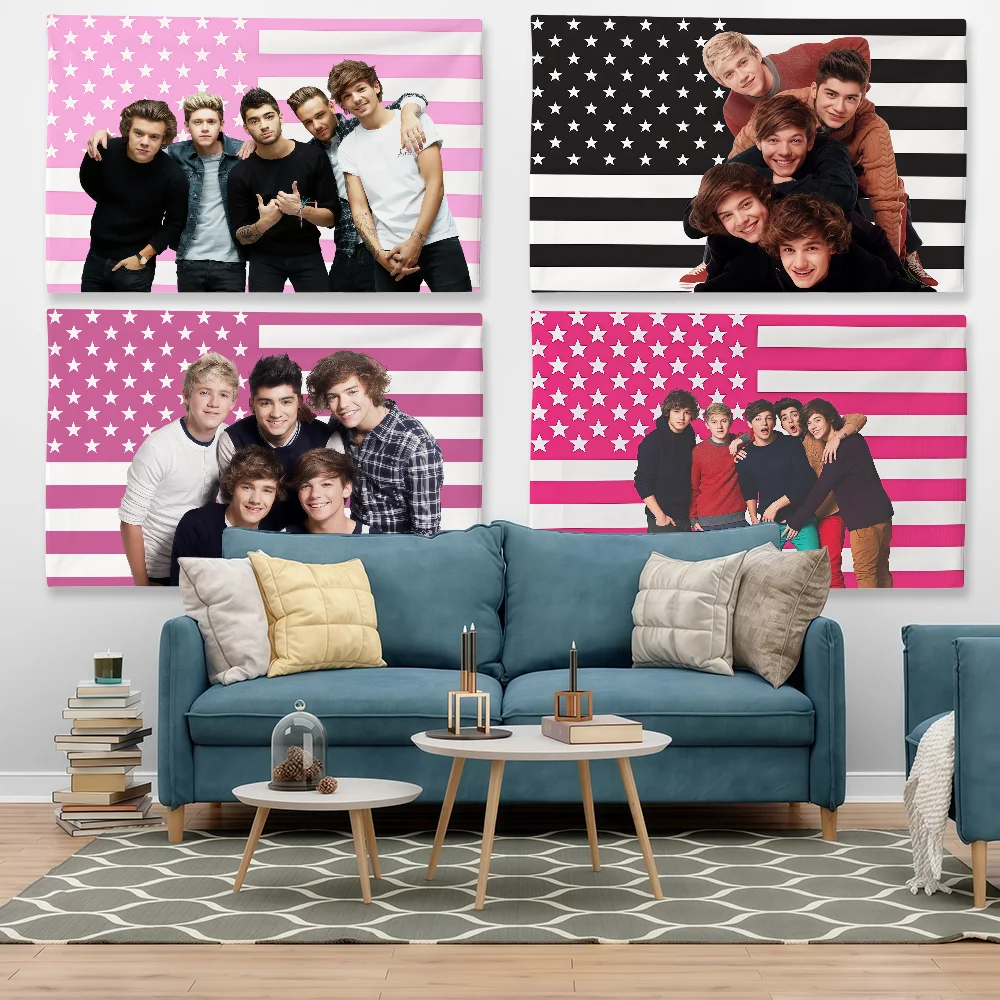 Rock Band One D-Directions Flag For Sports Matches Games Parade Rally Holiday Festival Backyard Balcony Club Bar Decor