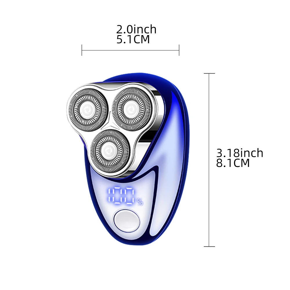 Mini rechargeable electric shaver with digital display - portable and easy-to-use shaver image 2