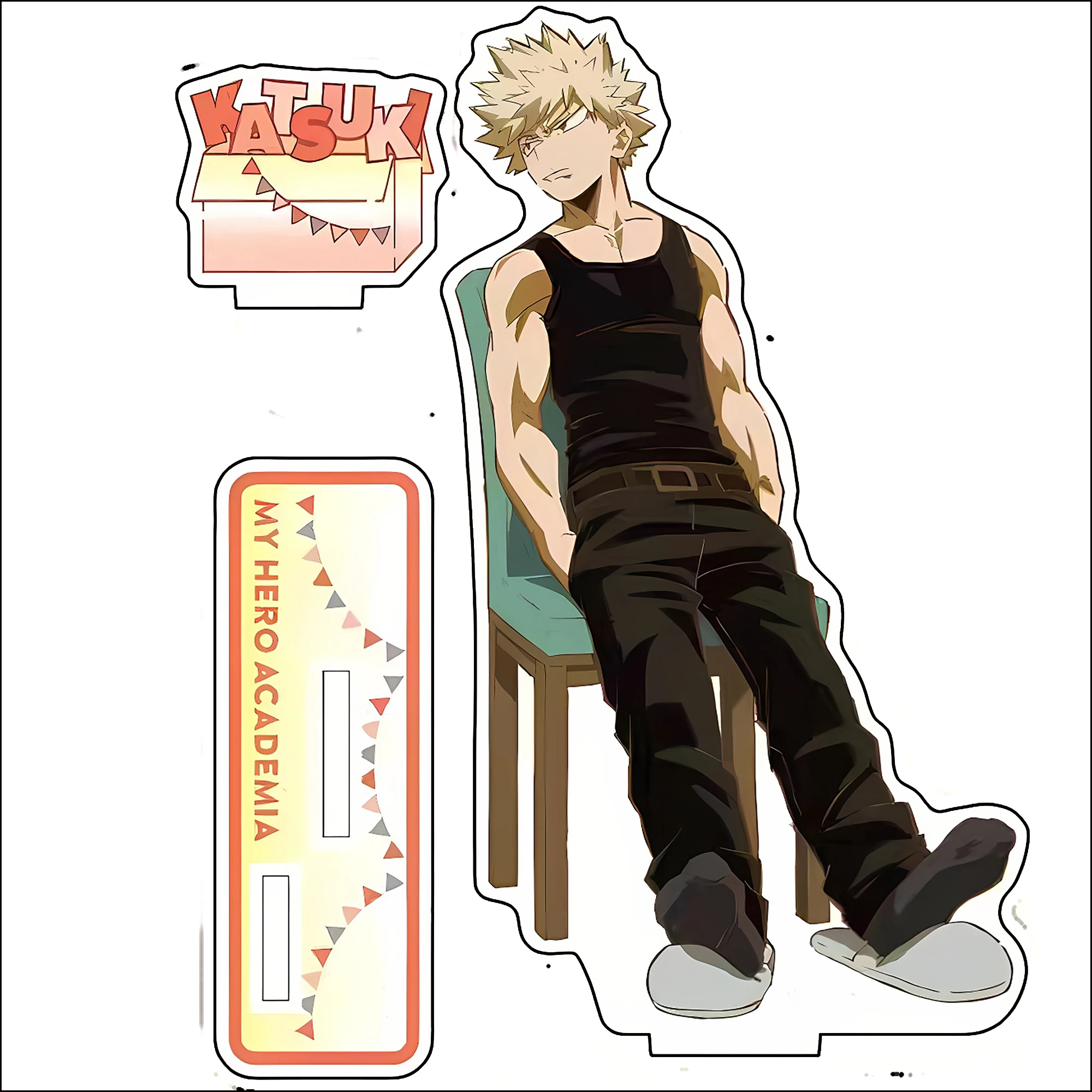 Acrylic Sand  Anime My hero Bakugou Katsuki Izuku Cosplay Model Plate Fans Gift Props Cosplay Anime Wedding