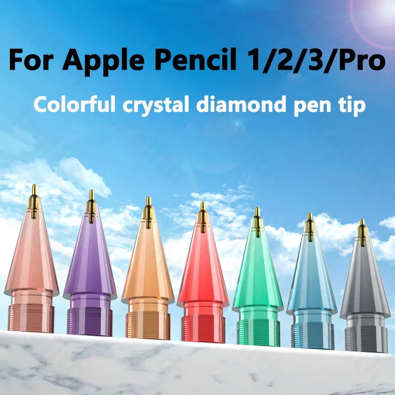 Puntas de lápiz para Apple Pencil 1, 2, 3 USB-C, punta fina transparente de doble capa para Apple Pencil Pro, punta suficiente para 4 años de uso