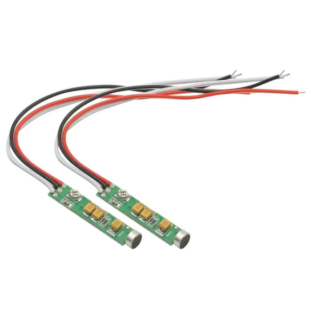 Immagine 5: Modulo microfonico speciale con volume di uscita regolabile, 2 pezzi, modulo adattatore audio per microfono HiFi DC 6-12V per telecamera CCTV