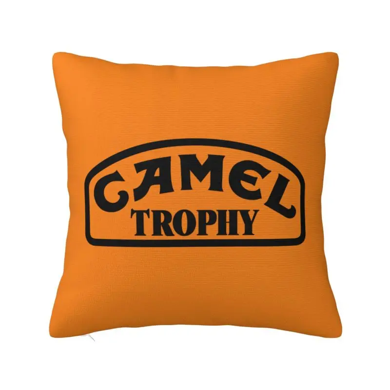 Fashion Camel Trophy Logo Cushion Cover 45x45cm Polyester Pillow Case for Sofa Car Square Pillowcase Decoration