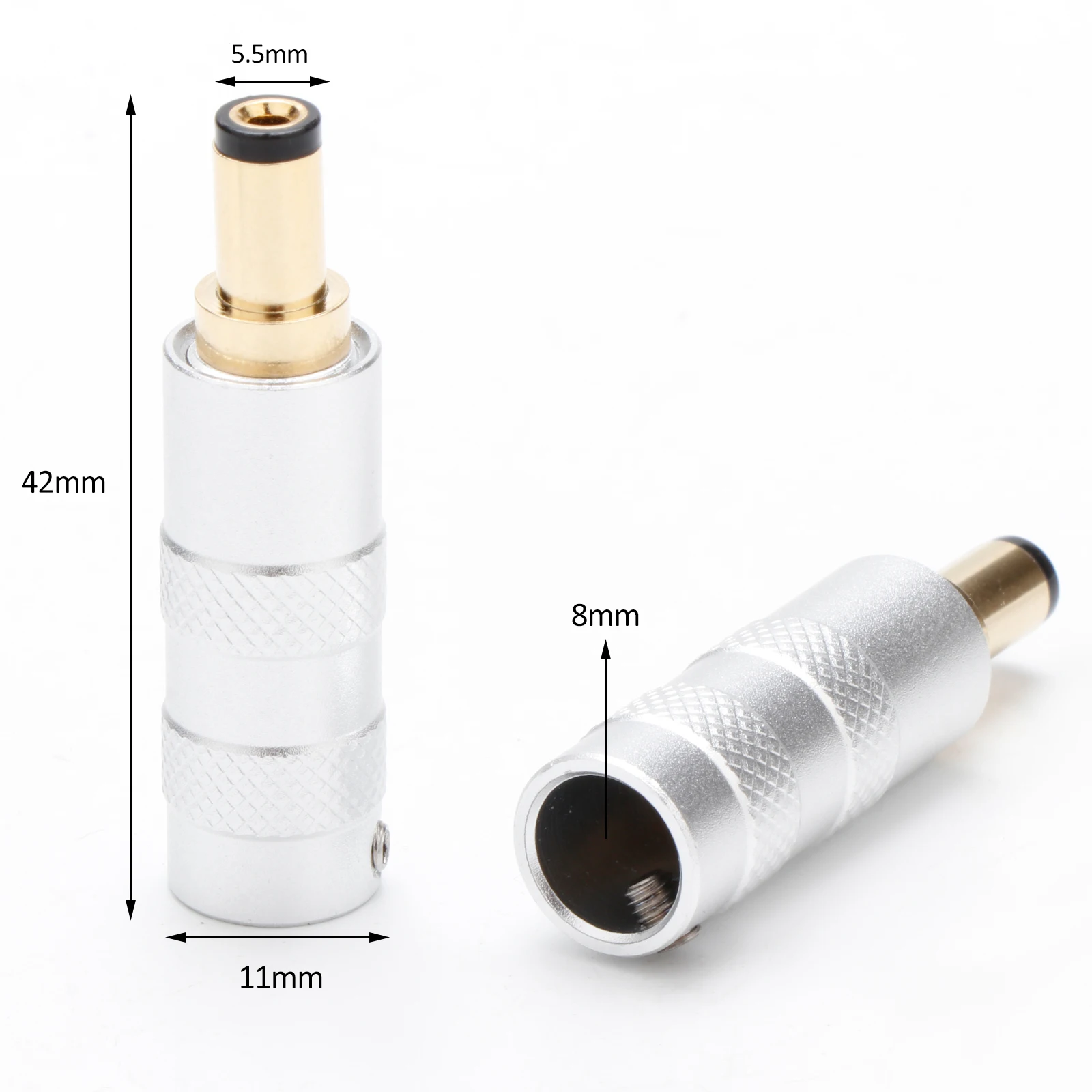 1PCS DC21G DC25G stecker 24K Gold-überzogene Stecker Jack DIY DC Barrel Stecker Stecker Für Audiophile – Detail 4