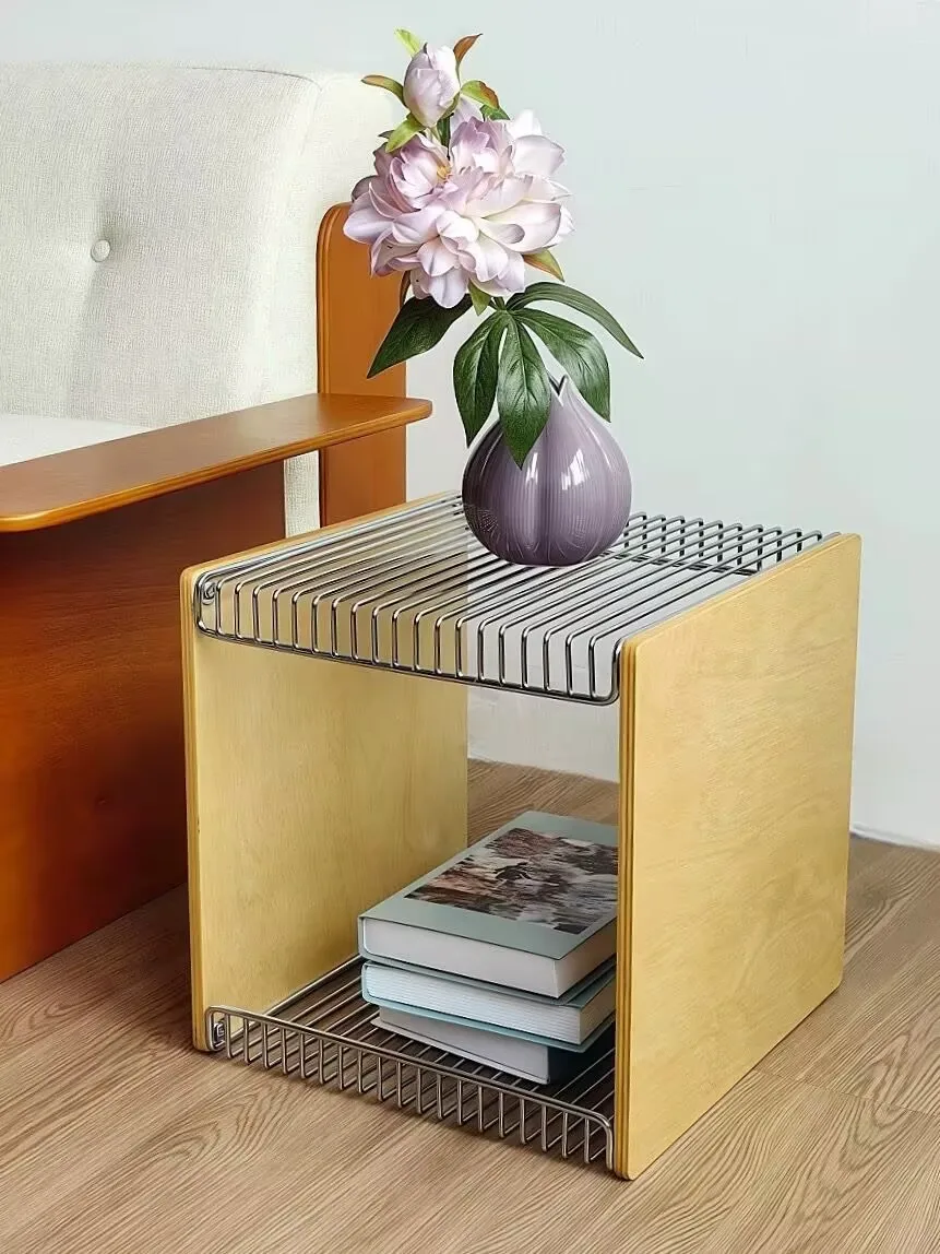 Modular Coffee Table Nordic Metal Storage Rack Combined Store Furniture Solid Wood Sofas Side Tables Bedside Tables Storage Tabl