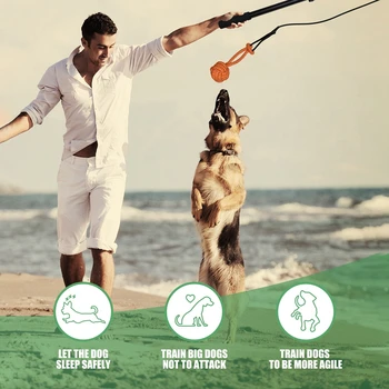 Extendable Flirt Pole Interactive Dog Toys for Small Large Dogs Chase Drag Chew Toys Outdoor Training Exercise Entertainment 6