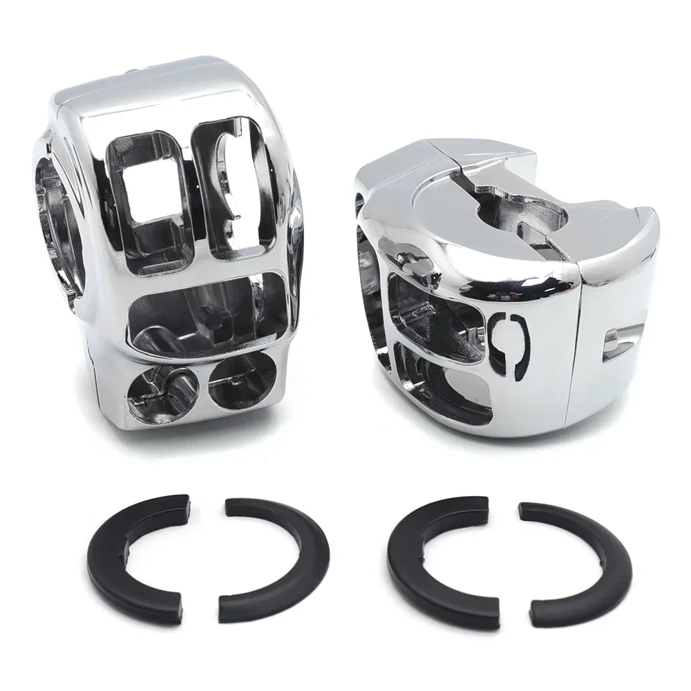 Motorcycle Parts CHROME Switch Housing Cover Kit for Harley Davidson (Aftermarket OEM #71500185) Road King FLHR/Ultra