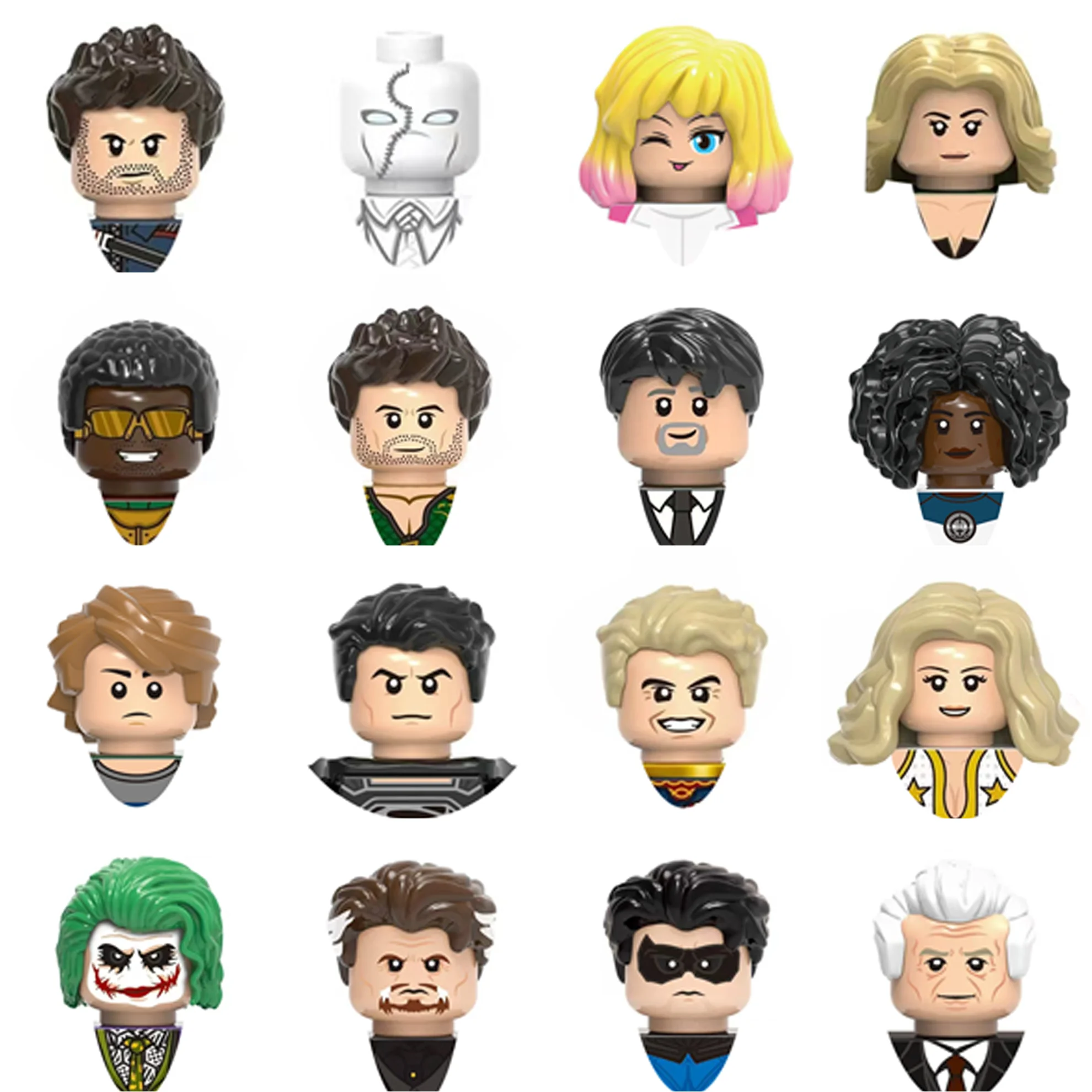 ألعاب رائعة قابلة للجمع كتل الطوب شخصية صغيرة اللبنات هدية حفلة للأطفال الجمجمة الحمراء القرمزي الساحرة