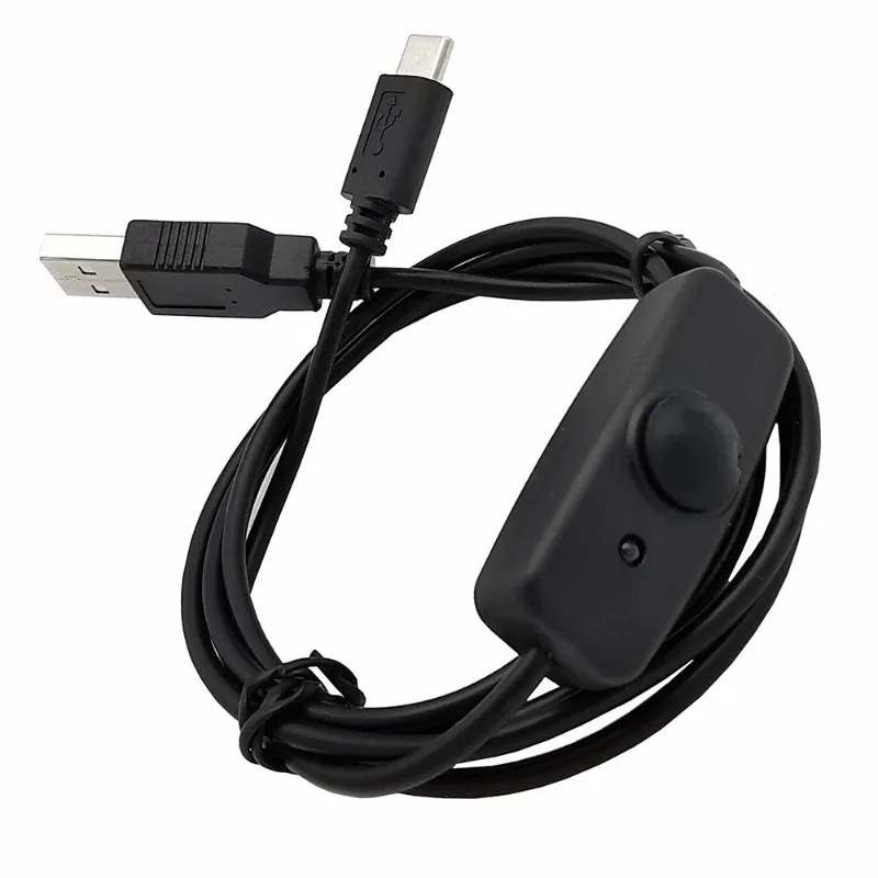 LED ライト付き USB2.0 AM から Type-c オス延長コード 318 ロッカーキースイッチコントローラ 2A 100 センチメートルケーブル