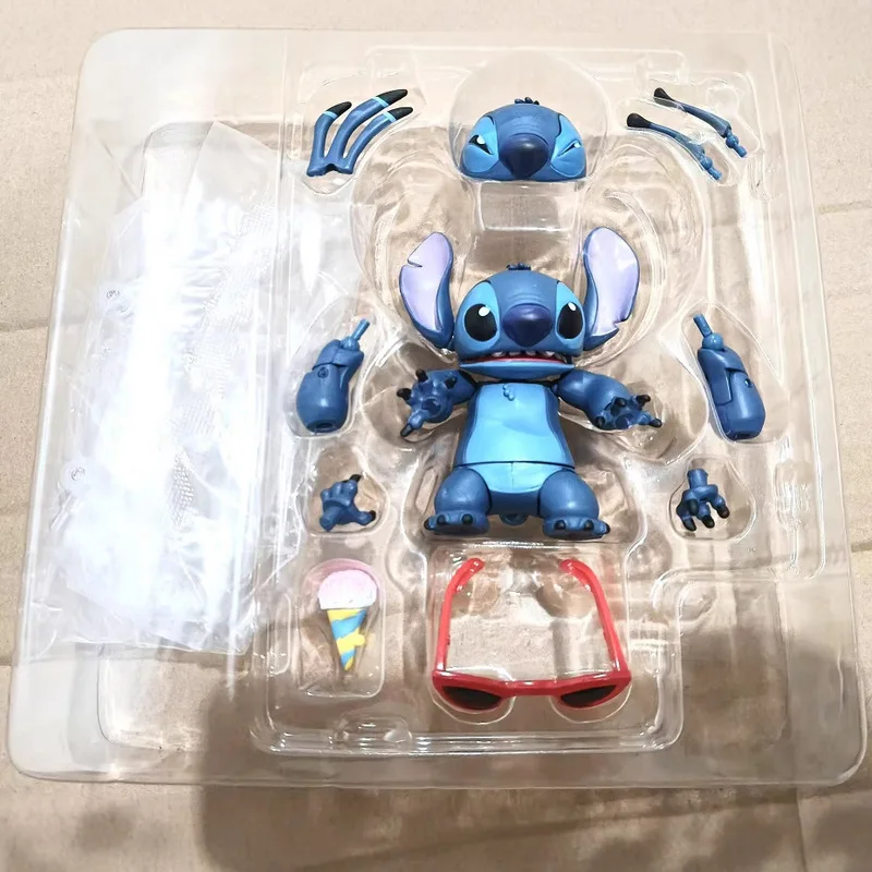 

Симпатичная фигурка Kaiyodo Revoltech Stitch-составная мобильная модель, комплект орнаментов, коллекция игрушек, декоративная фигурка для подарка