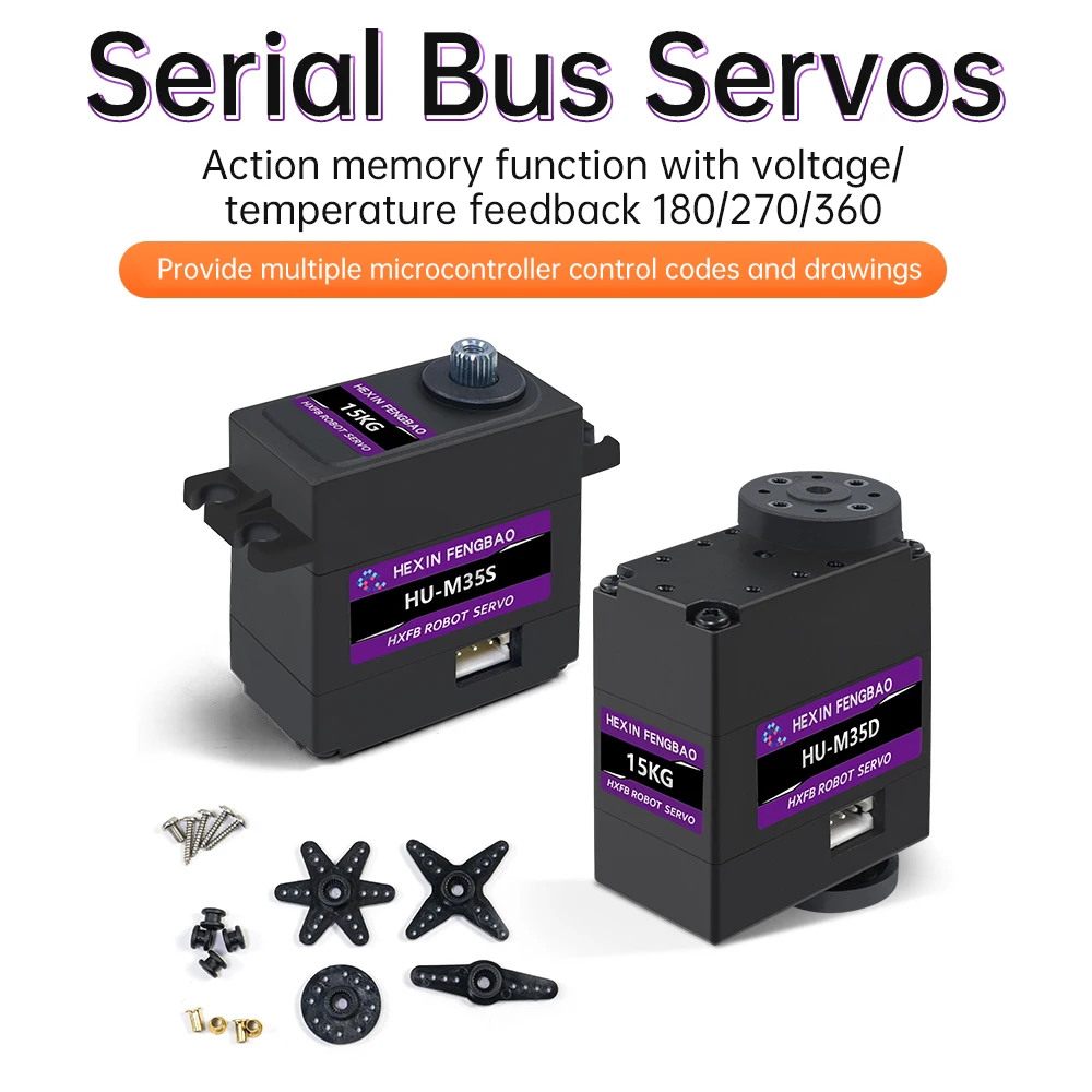 

15KG Serial Bus Servo Intelligent Serial Port Dual Axis Metal Servo Motor Metal Gear Digital Torque Servo Testing Instrument