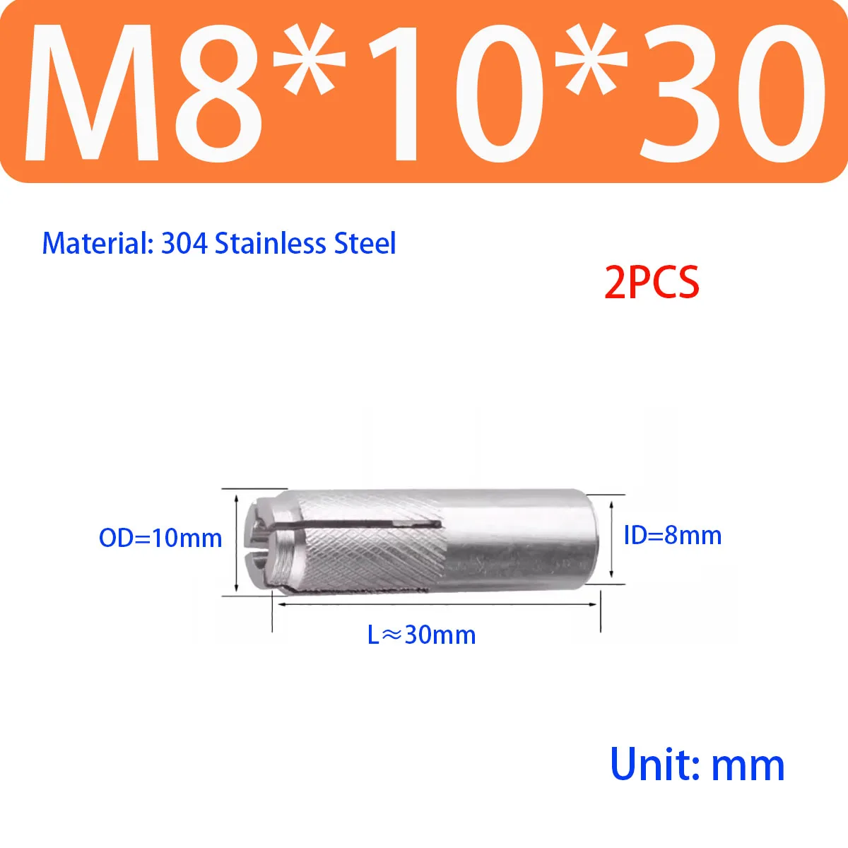 Variant: 2PCS M8x10x30