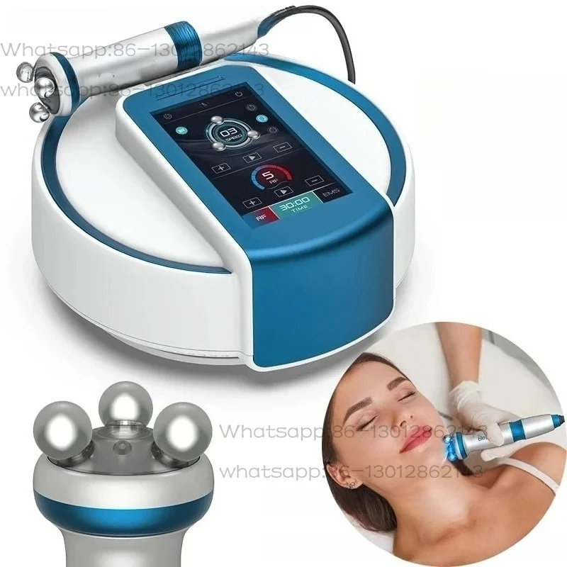 Micro Current LED Blue Light Therapy 360 Rotating RF Roller Massage Skin Tightening Face Lift Anti-wrinkle Biopen T6 Beauty