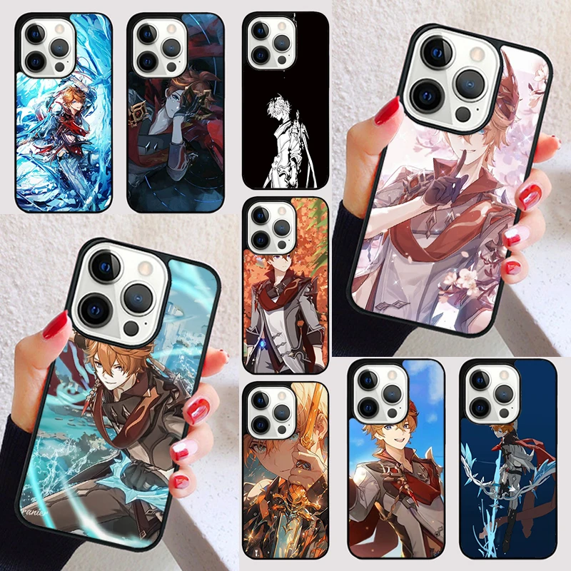 Genshin Impact Tartaglia cover For iPhone 15 16 13 12 11 14 Pro Max Mini Max SE 2020 7 8 6S Plus Phone Case