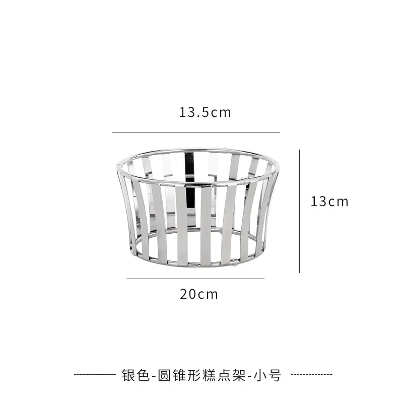 Hotel buffet food banquet display stand European stainless steel cold meal cake ornament tea break dessert table