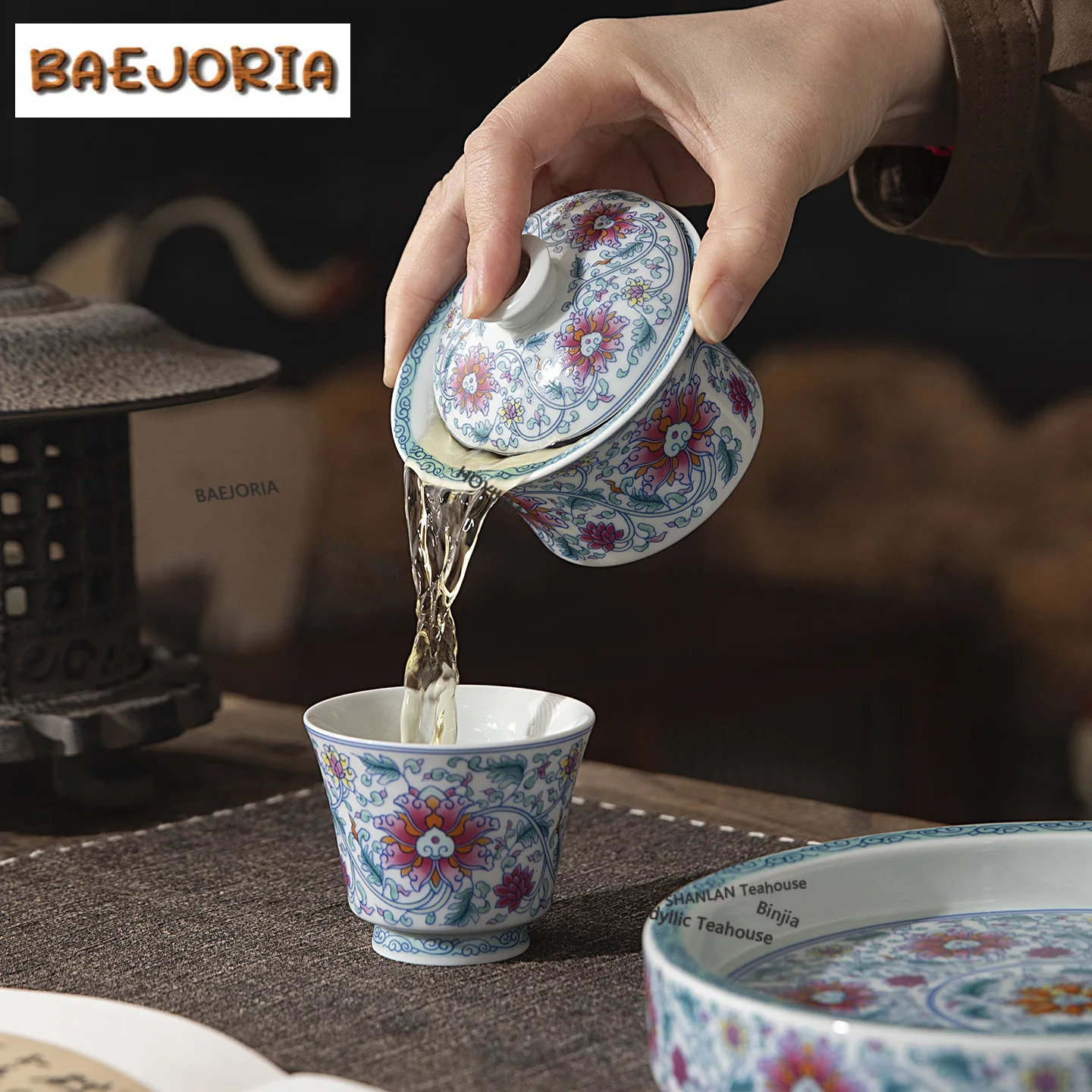 Colour Enamels Tea Set Complete Set Creative Set Of Cups Tea Ceremony Set Tea Soaking Teapot And Tea Cup Set Drinkware Craft