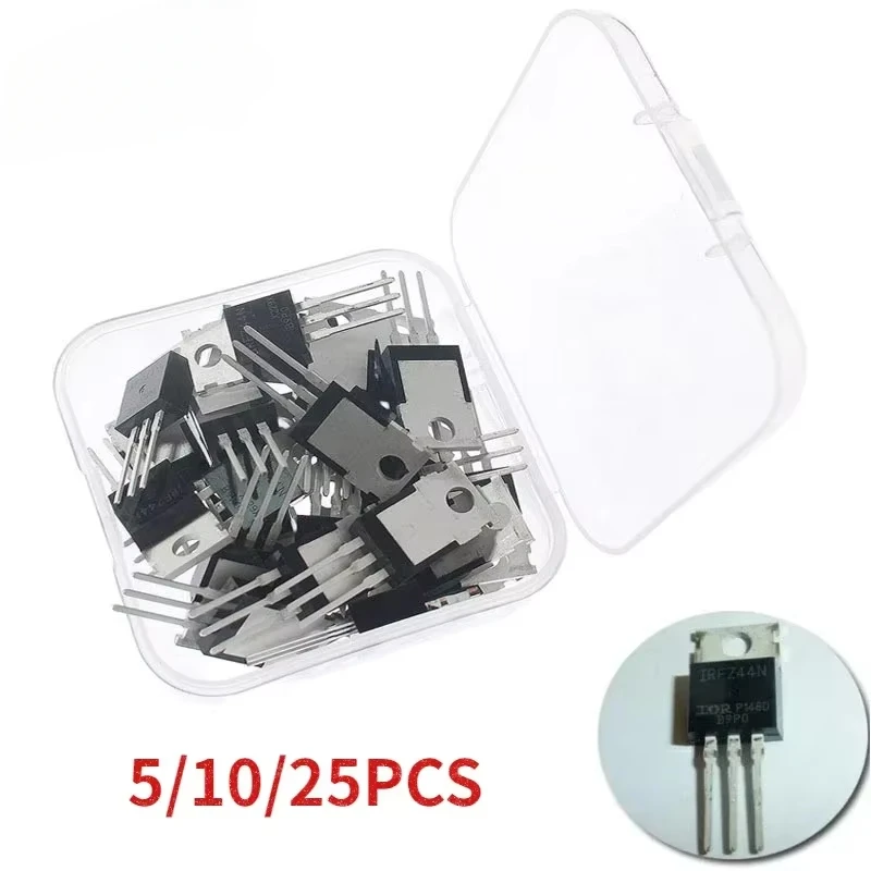 5/10/25PCS Mosfet IRFZ44N TO220 Transistor Kit IRFZ44N TO-220 High Power Transistors IRFZ44 49A 55V Field Effect Transistor