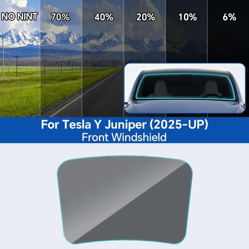 PFCC Auto Voor Achter Zijruit Voor Tesla Model Y Juniper Model y 2025 2026 Privacy UV Bescherming Tint Solar Film accessoires