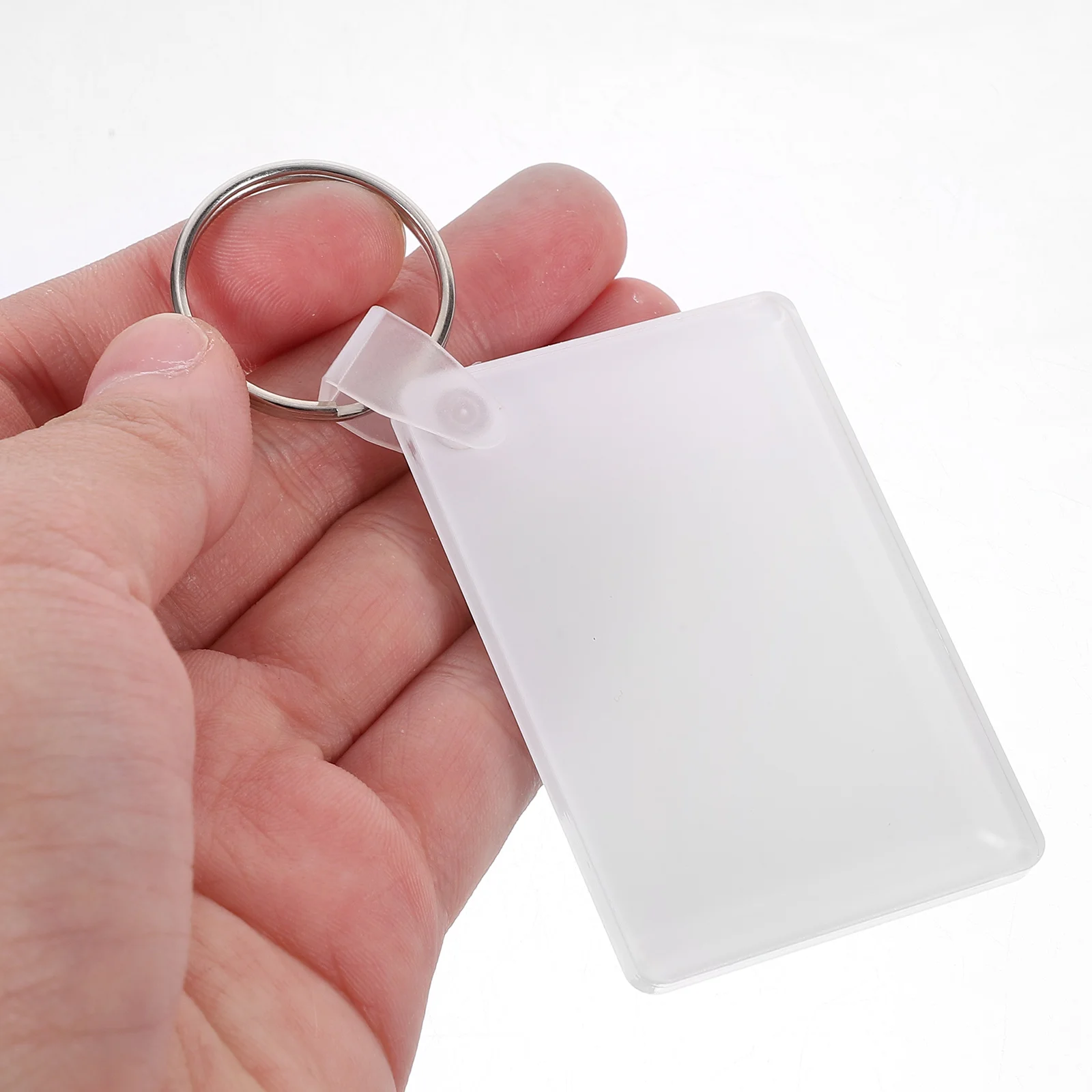 

6pcs Sublimation Keychains Blank Keychain Heat Transfer Crystal Plate Diy Supplies Portable Ornaments Decorative Pendents