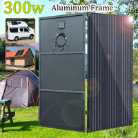 300W 150W solar panel with aluminum frame 12v battery charger kit lightweight photovoltaic panel for camper RV boat home balcony