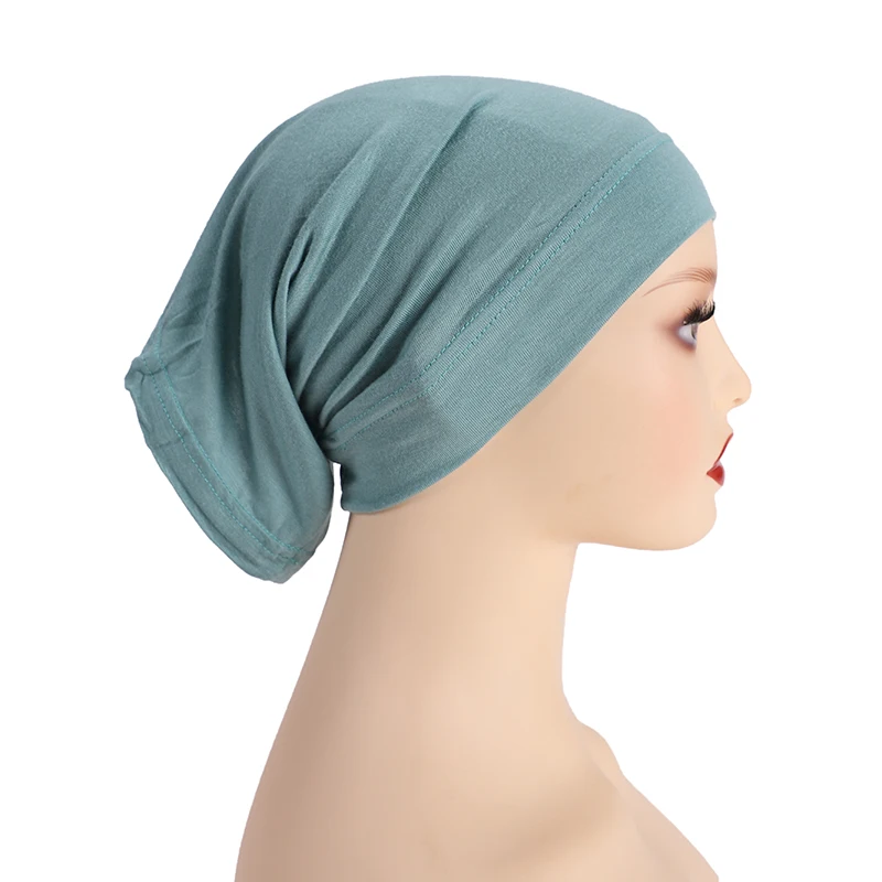 Weiche Modale Innere Hijab Kappe Muslimischen Stretch Turban Kappe Islamischen Underscarf Motorhaube Hut Weibliche Stirnband Rohr Kappe Turbante – Detail 8