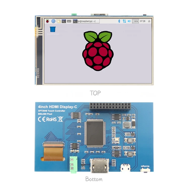 4 inç LCD HDMI Dokunmatik Ekran TFT LCD Panel Modülü 800*480 Muz Pi için Raspberry Pi 2 Raspberry Pi 3 Model B/B+