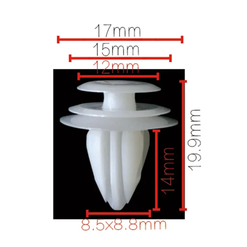 20Pcs For 7mm 8mm 8.5mm 9mm 9.5mm 11mm Hole Universal Auto Door Trim Panel Retainer Clips Car Rivet Auto Fastener Clip
