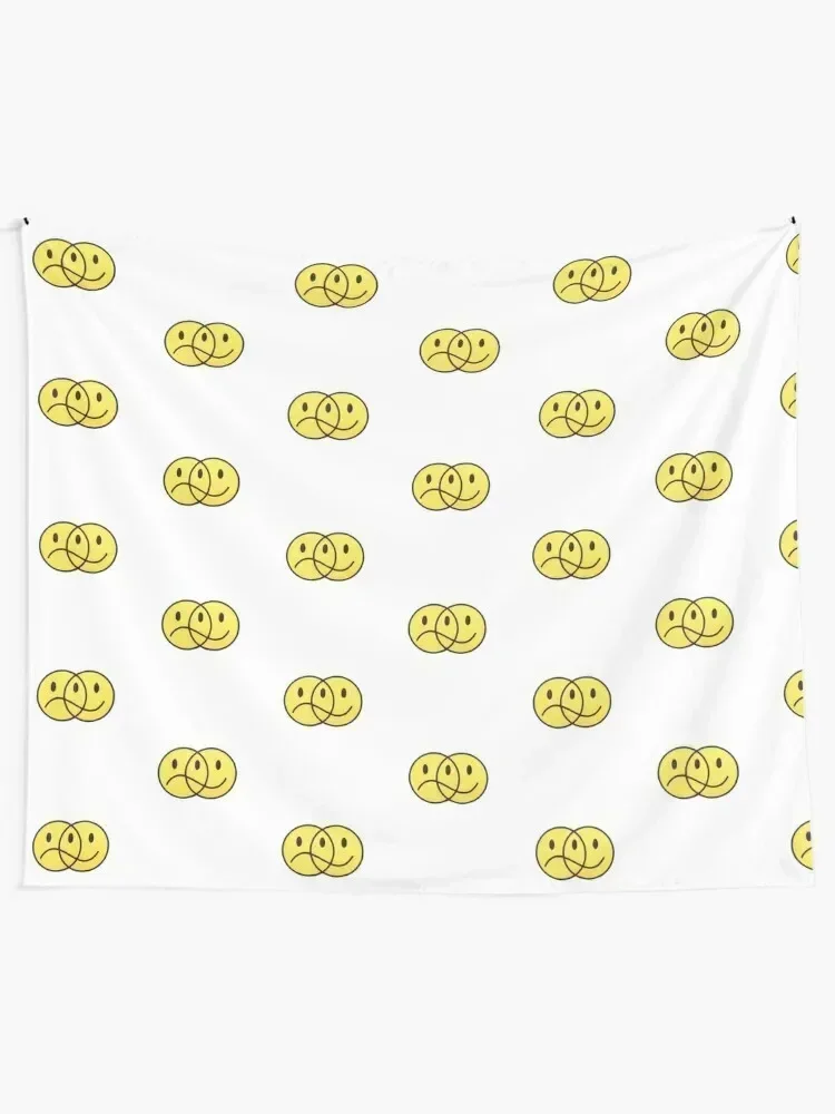 

Happy Sad Face Tapestry Home Decoration Bedroom Decor Aesthetic Tapestry
