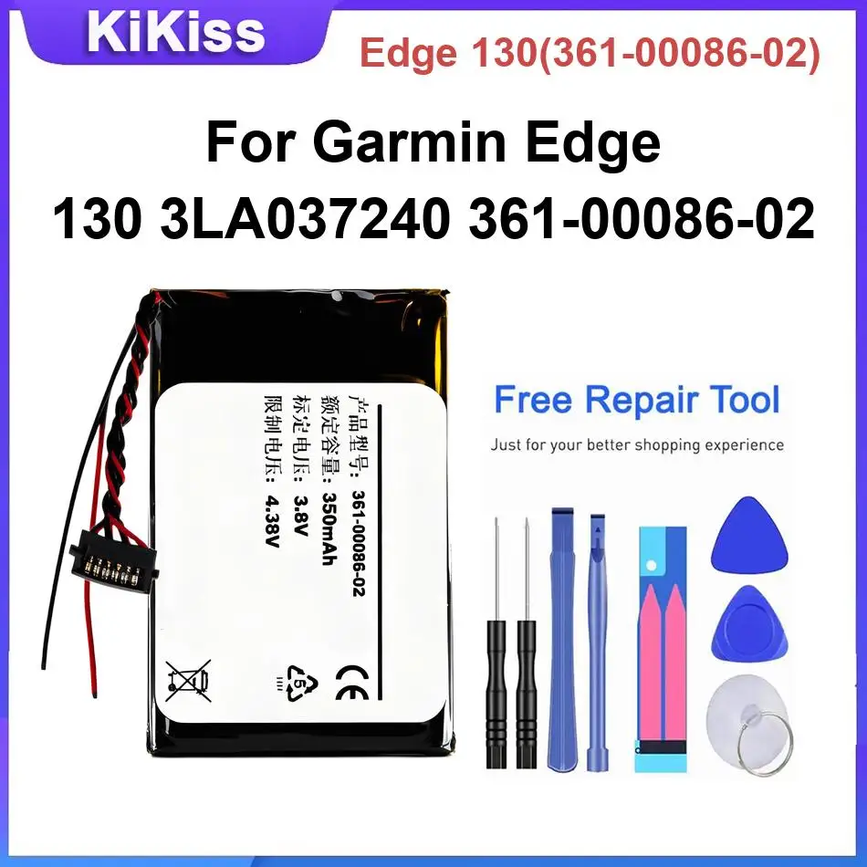 Аккумуляторы Edge 130 (361-00086-02) для Garmin Edge 130 3LA037240 361-00086-02, долговечные батареи