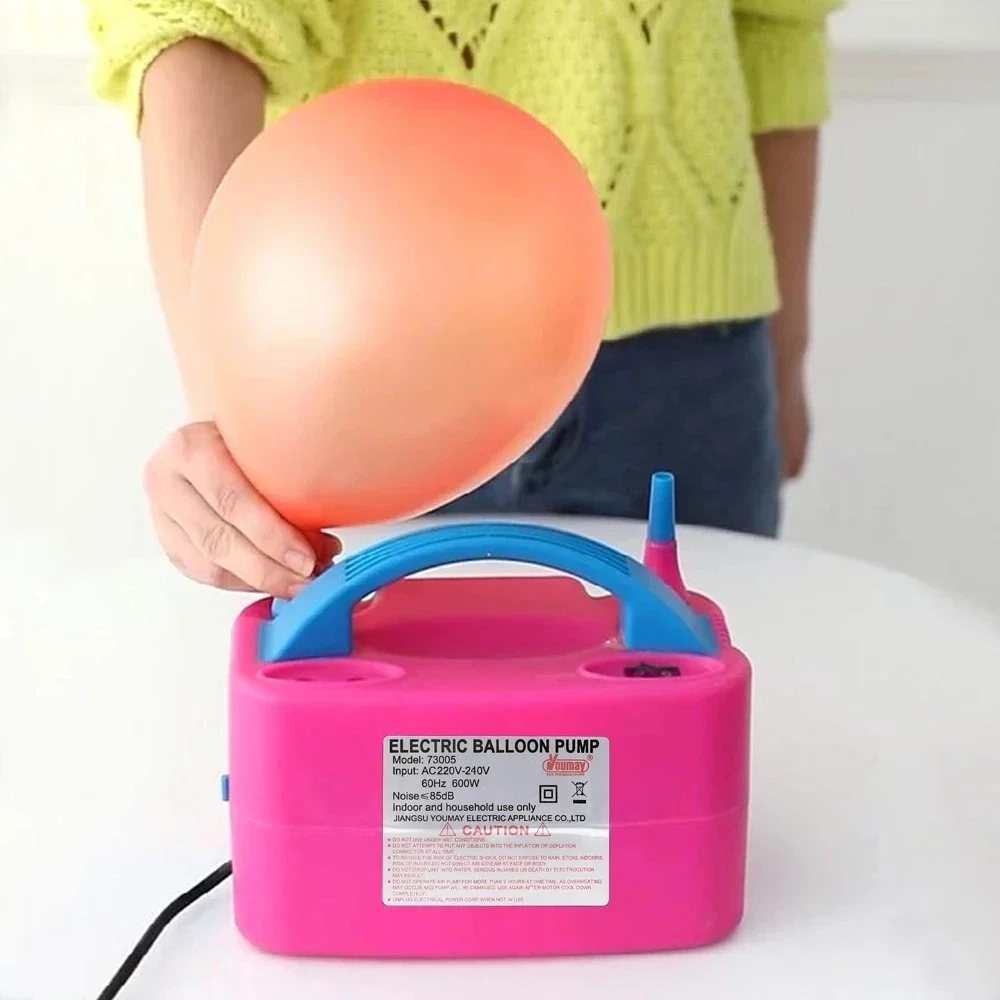 High Voltage Double Hole Electric Balloon Pump - Portable Air Blower