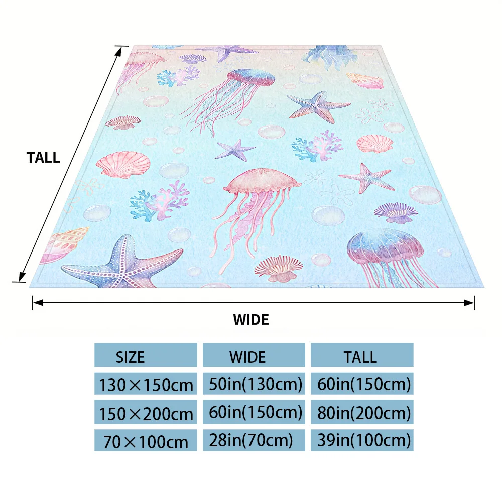 Sea Jelly Nap Blanket,Flannel Blanket,Suitable For Sofas,Beds,Cars,Rooms,Offices,Camping,Exquisite Gift Blankets