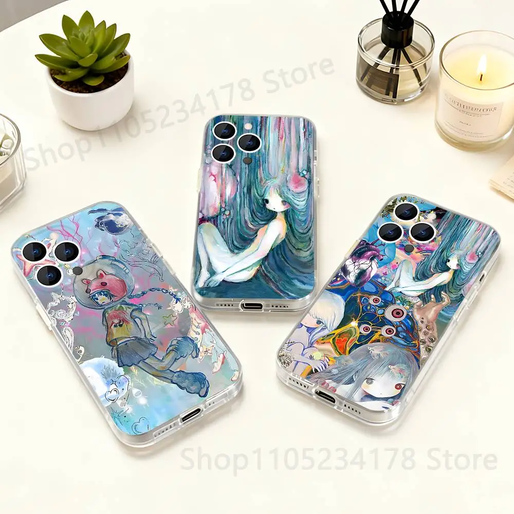 Custodia per telefono Kikuo Japan Music trasparente adatta per iPhone 11 12 13 14 15 16 17 Pro Max Plus X XS XR SE E Mini Custodia protettiva